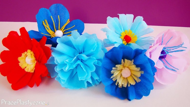Jak zrobić kwiaty z bibuły do palmy? Proste i szybkie kwiaty z bibuły. Flower from tissue paper DIY