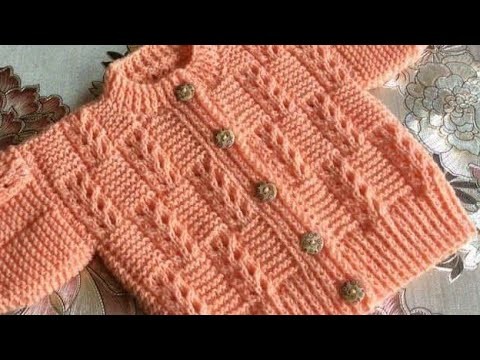 Marvelous Hand Knitting Baby Boy's Cardigan, Sweater Design