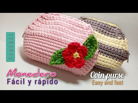 Monedero fácil a crochet | Easy crochet coin purse