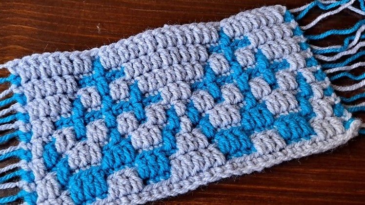 Mosaic Crochet Pattern # 44 - Anchor - Multiple of 14 + 4 - Flat or In the Round - Left & Right Hand