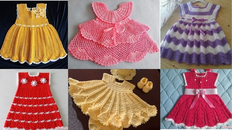 Most stylish and adorable crochet  baby dress designs