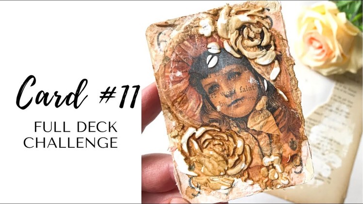 My Card #11 for the @ShanoukiArt  #fulldeckchallenge | image transfer process video