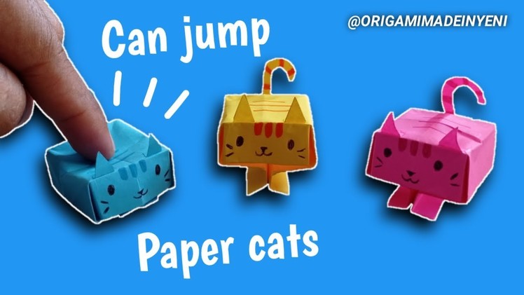 Origami CUTE CAT BUTTON TOY, Paper cats, Origami Pop it, Origami fidget toy, Idea craft origami