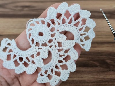 Super easy beautiful flower crochet motif knitting * Ganchillo súper fácil