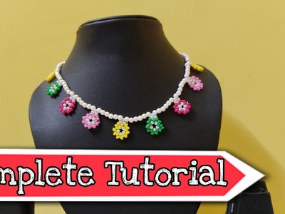 Beads necklace tutorial