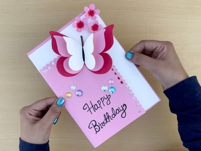 Butterfly Pop Up Birthday Card. Handmade easy card Tutorial