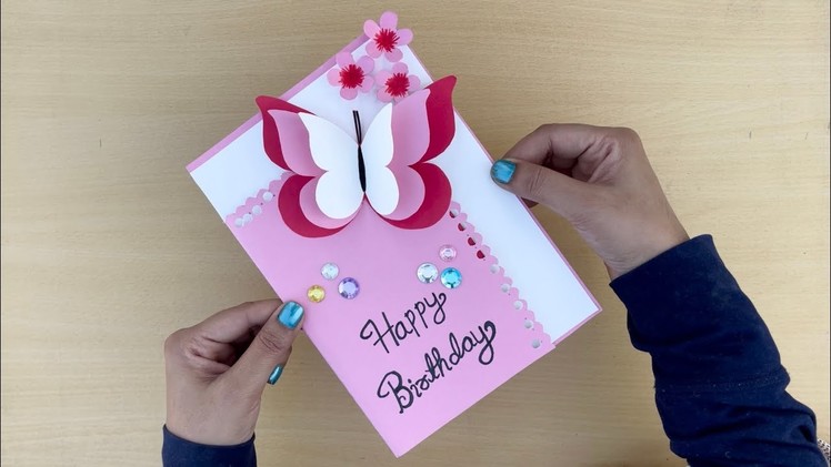 Butterfly Pop Up Birthday Card. Handmade easy card Tutorial