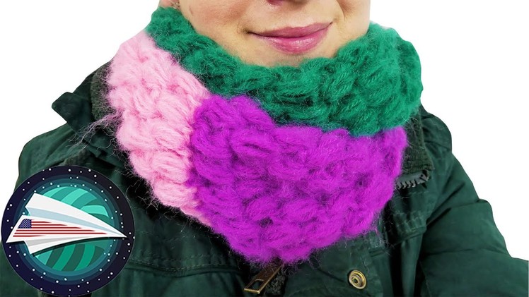 Cuddly Loop Scarf for the Winter | Puff Stitch Tutorial for Beginners