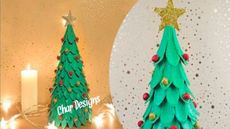 DIY|Christmas craft ideas| snowman craft idea| X-mas tree making idea| egg carton craft ideas
