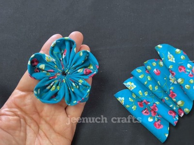 DIY Fabric flowers  | Hand Embroidery Design by Sewing Hack | Easy Trick
