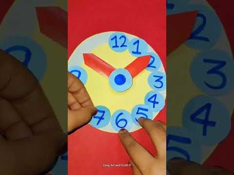 Diy Origami Clock ⏰#origami  #shorts #papercraft