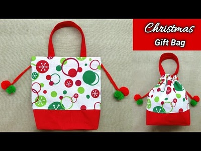 Gift Bag making with cloth ????????| Drawstring Fabric Gift Bag Sewing Tutorial | Cloth Bag Making At Home