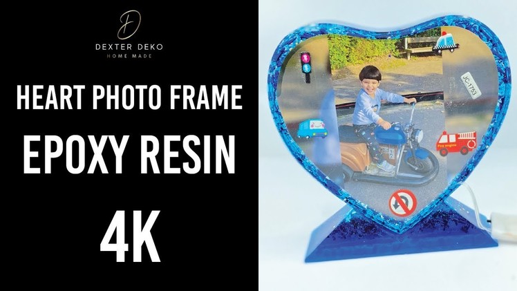 Heart photo frame  Epoxy Resin  4K