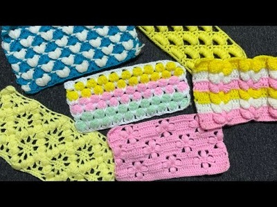 Hermosas puntadas tejidas a crochet.Beautiful crochet stitches