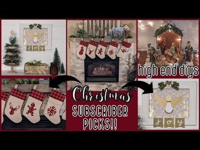 ????HIGH END CHRISTMAS SUBSCRIBER PICKS!!~Farmhouse Christmas Decor Ideas~Buffalo Check Stocking DIY