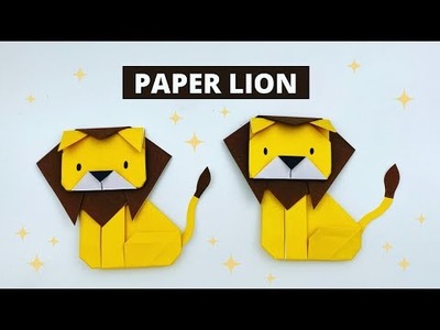 How To Make Easy Paper LION For Kids. ORIGAMI LION. Paper Craft Easy. KIDS crafts. EASY ORIGAMI