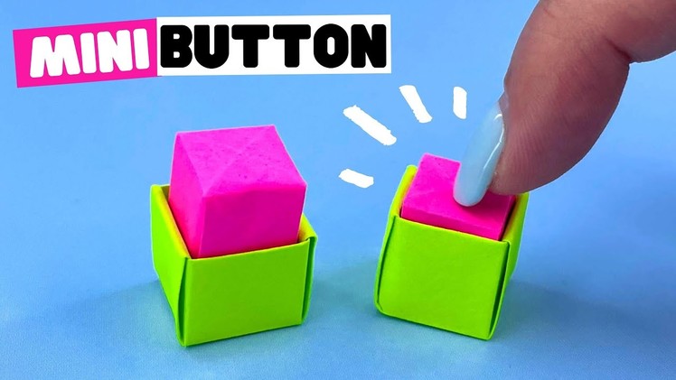 How to make MINI origami BUTTON TOY NO GLUE [origami pop it, origami fidget toy]