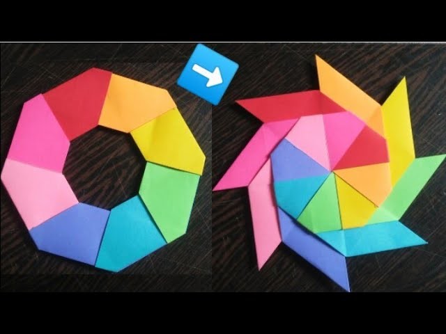 How To Make Ninja Star.Rainbow Colour Ninja Blade. #short #shortvideo #firstshortvideo #youtubeshort