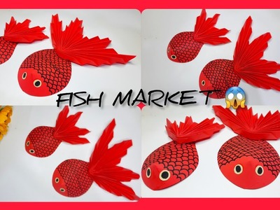 Paper fish|goldfish|origami fish easy|aquarium|#short|Fish craft