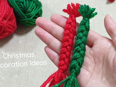 Quick & Easy Christmas Decorations Idea with Wool - Christmas Tree Ornament Making -DIY Creative art