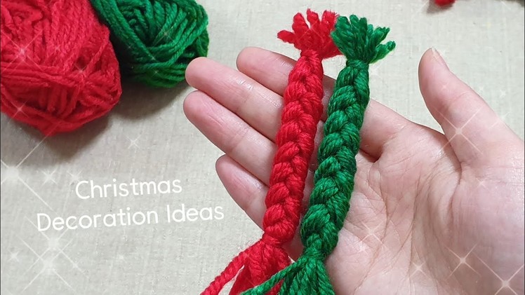Quick & Easy Christmas Decorations Idea with Wool - Christmas Tree Ornament Making -DIY Creative art