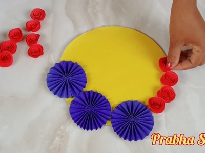 3 easy paper craft idea for home decoration.Diy wall hanging.Paper craft.Paper flower wall hanging .