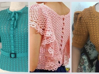 Awesome #crochet #blouse collection with decent crochet #pattern & designs Best for Working women