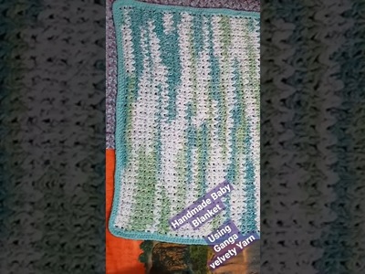 Baby Blanket Handmade | Using Pradhan Embroidery Stores |Ganga Velvety Yarn #shorts