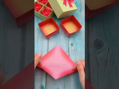 Beautiful gift box.| diy gift box with paper.#shorts