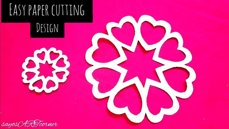 Beautiful paper cutting.Paper cutting design. Easy Paper craft. Home decoration ideas
