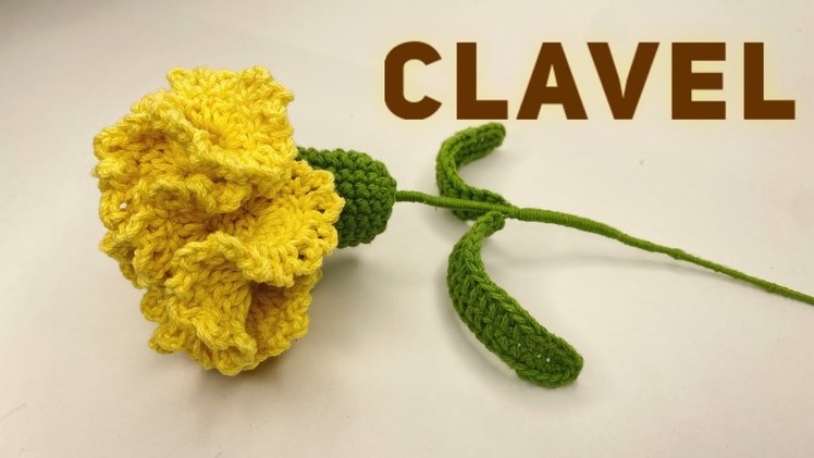 Clavel a crochet. carnation flower crochet. clavel ganchillo