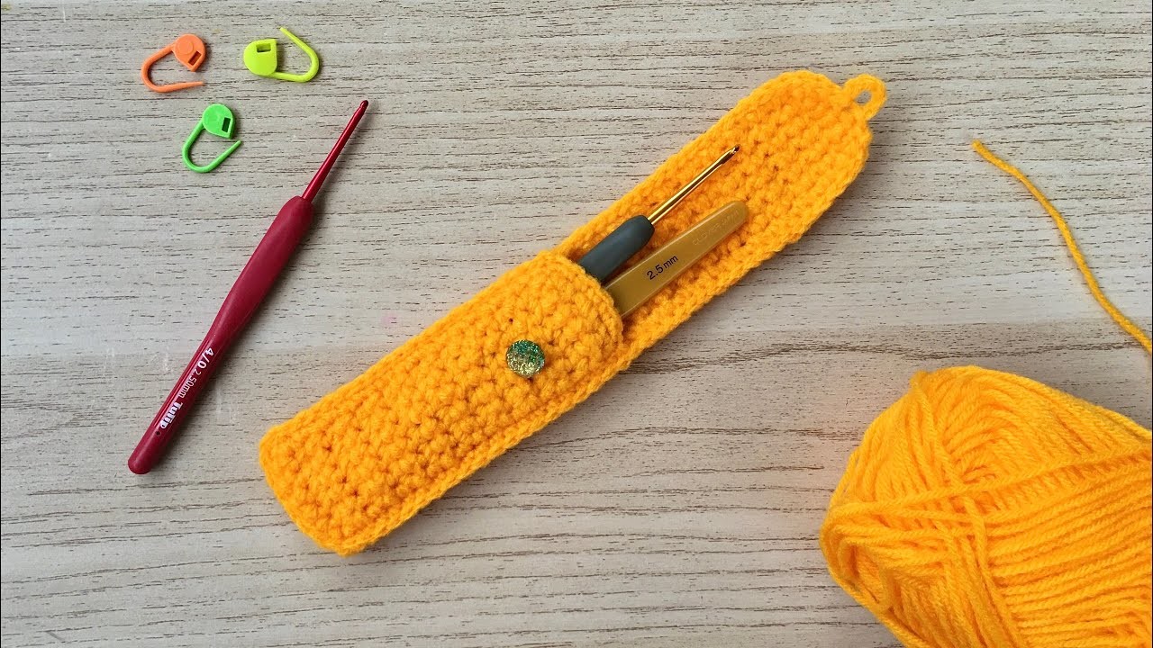 Crochet pattern needle bag , crochet pencil bag, Crochet mini pouch