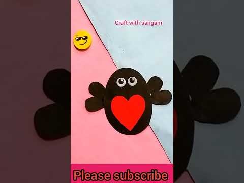 Cute craft idea with paper #craft #youtube #shorts