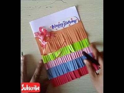 DIY.easy BIRTHDAY greeting card ideas.handmade greeting cards.last min birthday card ideas.#SHORTS❤