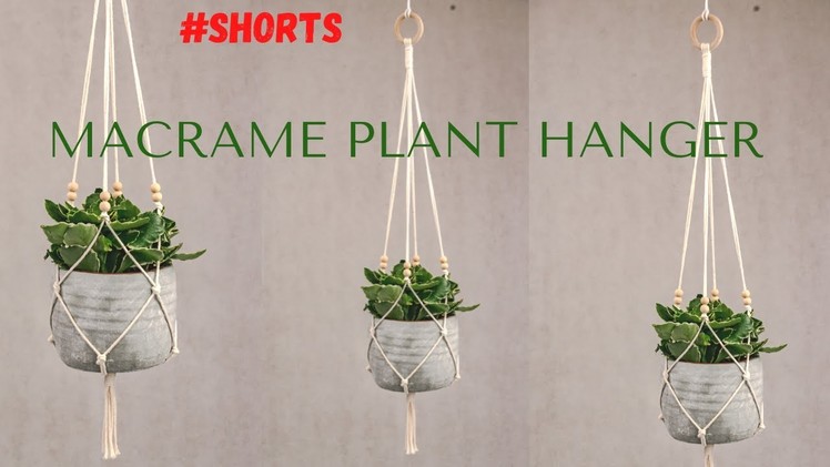 DIY Macrame Plant Hanger Tutorial for Beginners with Wooden Beads #shorts