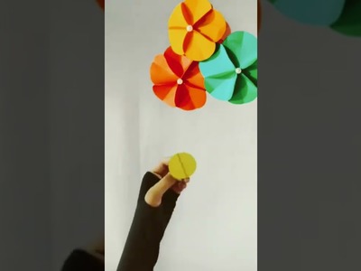 Diy Paper Flower Idea | Amazing flower Making Idea with color paper #shorts #youtubeshorts #short