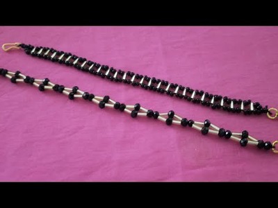 Easy crystal seed bead pipe bracelets making.2 easy beads bracelet