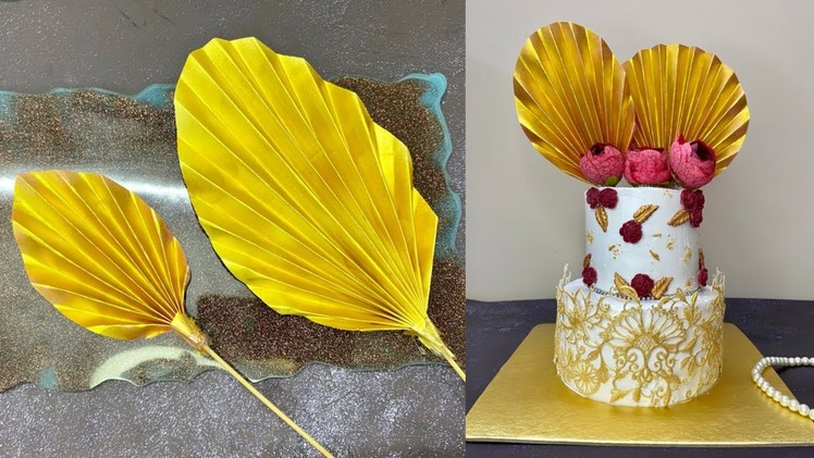 Easy DIY Palm Leaf Cake Topper Tutorial || Trendy Palm Leaves
