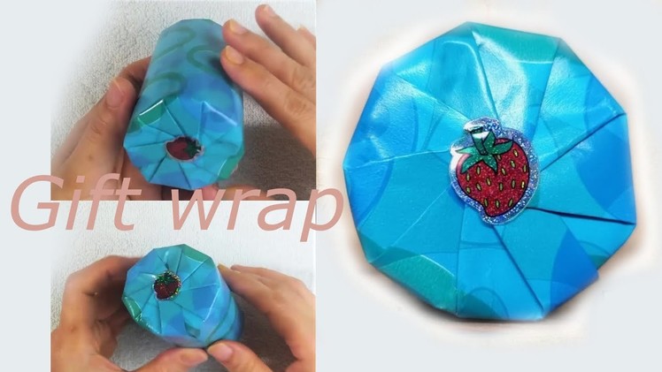 Easy gift wrapping - wrap a cylinder box