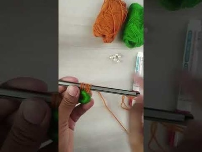 Easy wool flower making idea
