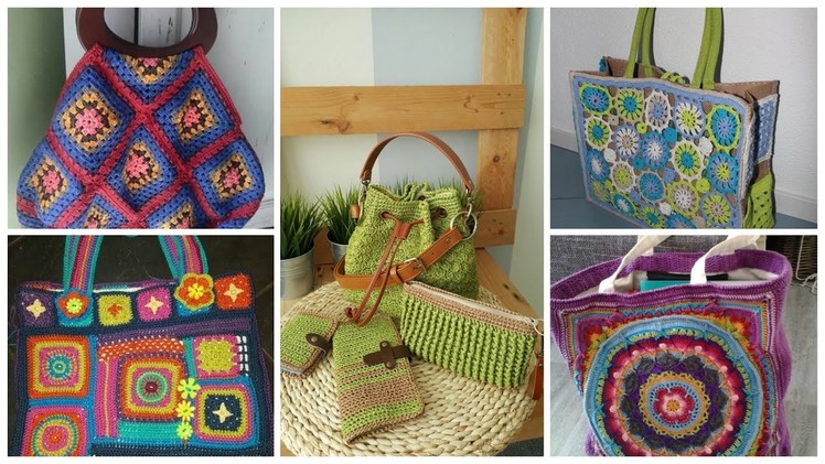 Fancy Crochet pattern unique designer bag.shoulder bag.handbag designs