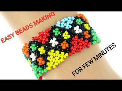 How to make beaded bracelet, Diy tutorial for  beginners