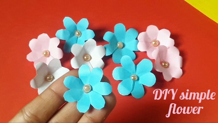 How to make DlY simple flower. easy DIY simple flower. ( Fatima's Craft and Arts )