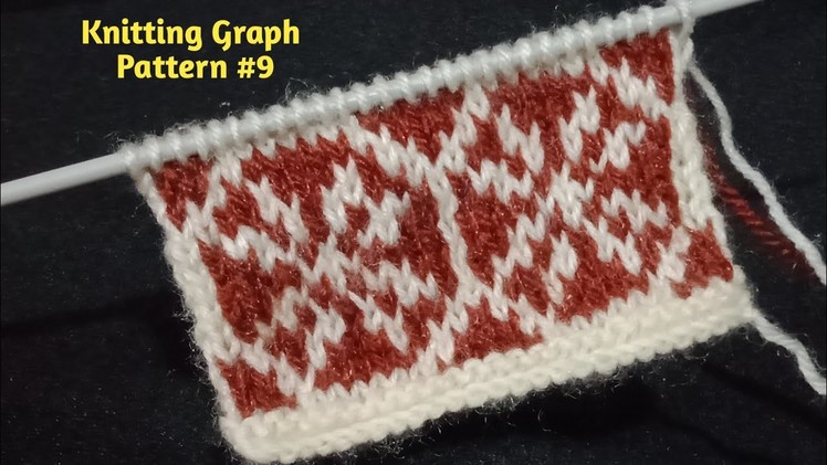 Knitting Graph for Beginners | Two color Graph Pattern | easy Pattern
