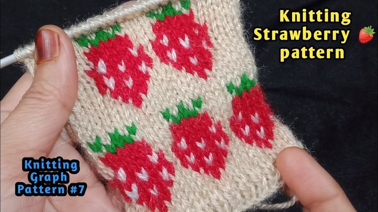 Knitting Strawberry ???? Pattern for Baby Sweater | Knitting Graph pattern #7