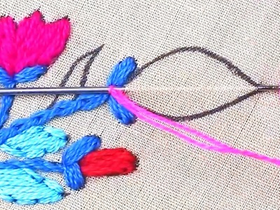 Learn amazing bullion knot stitch with very easy steps - easy brazilian embroidery for beginners