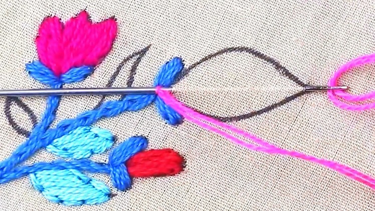 Learn amazing bullion knot stitch with very easy steps - easy brazilian embroidery for beginners