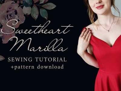 Off-Shoulder Circle Dress With a Sweetheart Neckline | Tutorial + Pattern | Sweetheart Marilla