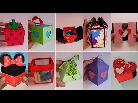 Top 10 Gift Box | Paper Boxes | Diy Paper Craft | colourful paper craft