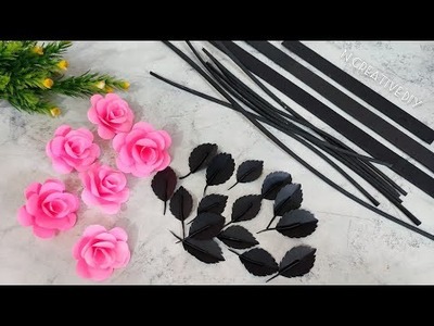 Unique rose paper flower wall hanging | Paper craft for home decoration |Paper wall decor Room decor